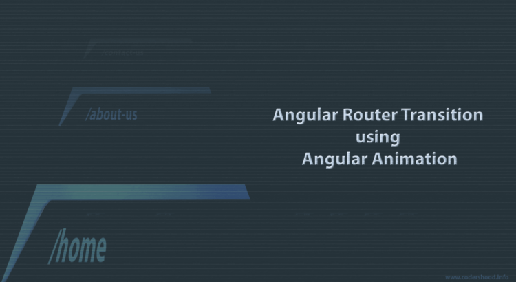 Angular router animation
